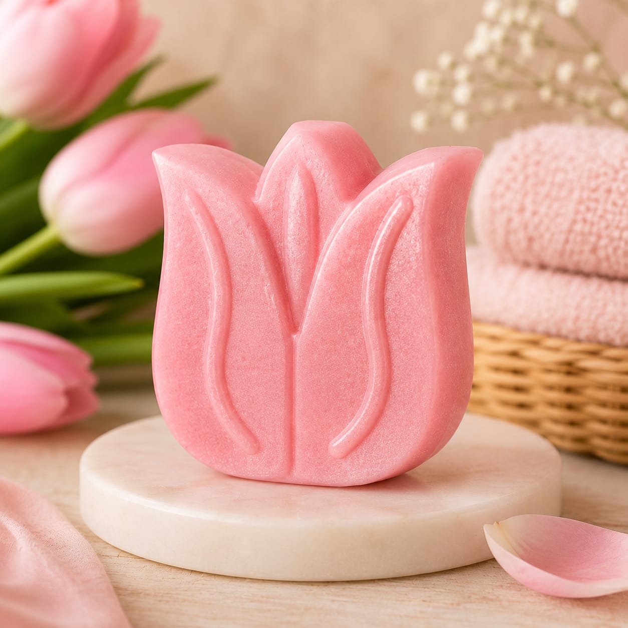 🌷 Pink Tulip Soap